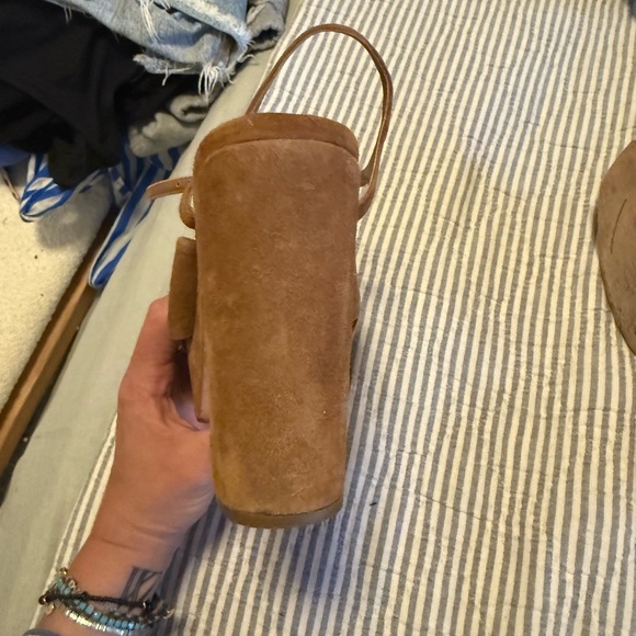 Loeffler Randall Tan Suede Platform Sandals - Picture 11 of 11